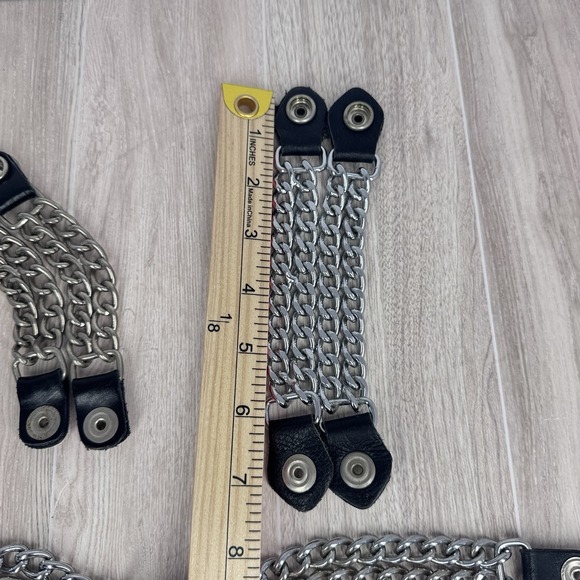 Vintage Biker Chain Vest Extender Concho Set Buffalo Coin Snap Belt Lot - Picture 9 of 10